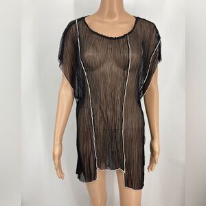 Komarov Crinkled Black Top Size M